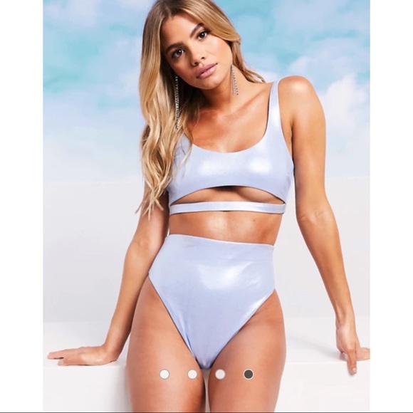 ASOS Other - NWT ASOS DESIGN SWIM GLAM in blue metallic foil